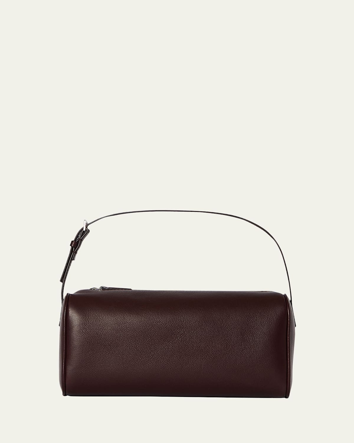 The Row 90s Top-handle Bag In Silk Leather In Burgundy