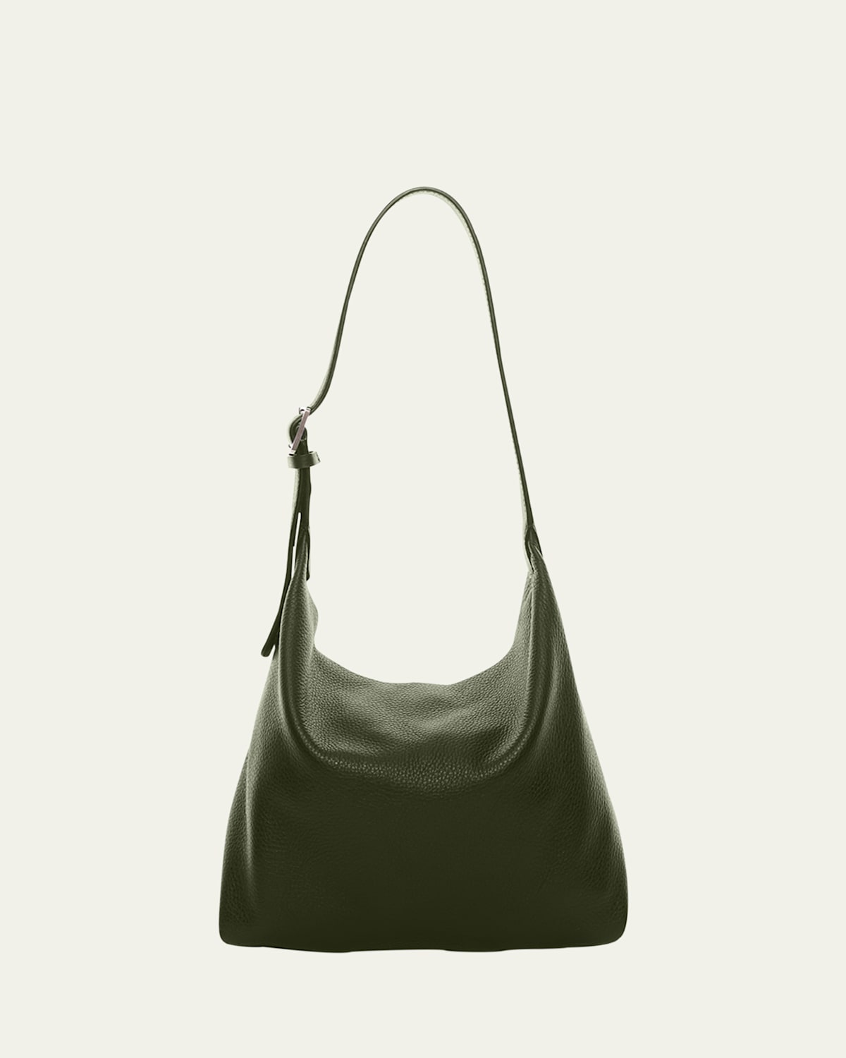 The Row Isa Shoulder Bag In Deerskin Leather In Green