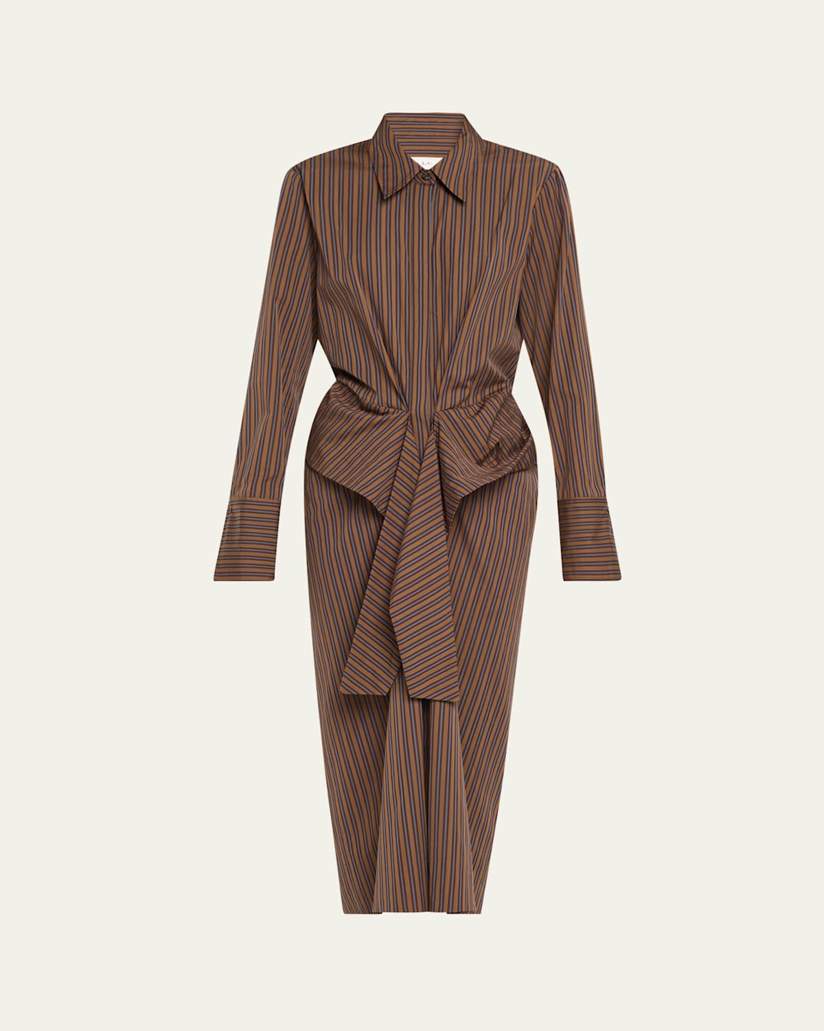 A.l.c Mila Pinstripe Draped Shirtdress In Multi
