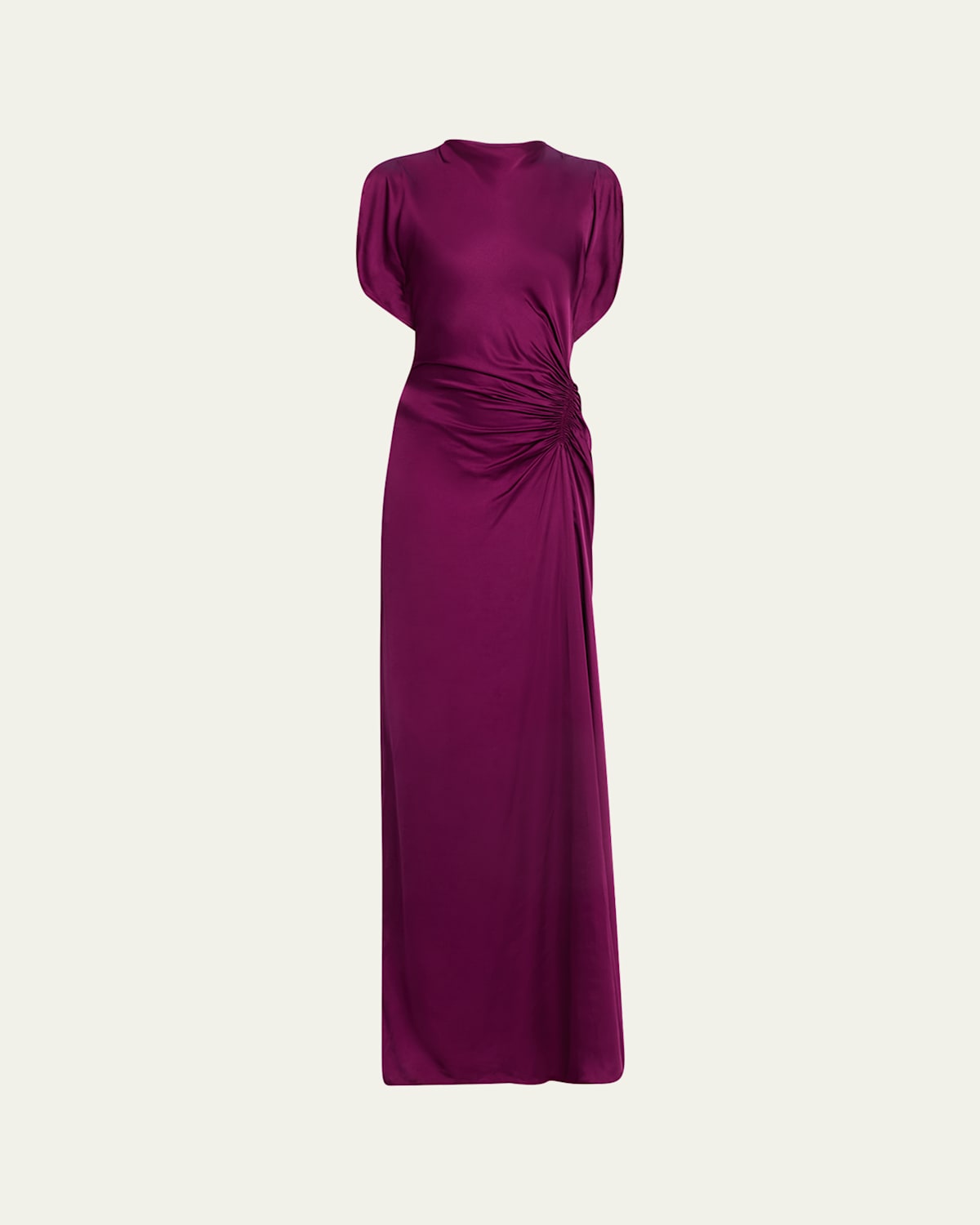 A.l.c Nadia Draped Satin Gown In Purple