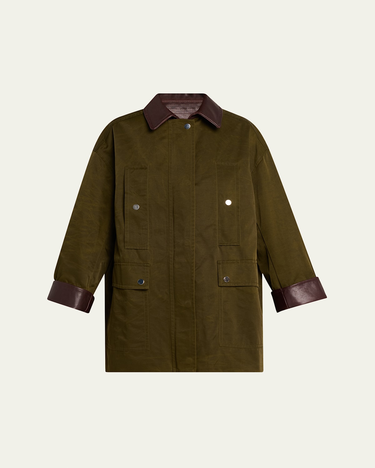 A.l.c Theo Oversized Barn Jacket In Green
