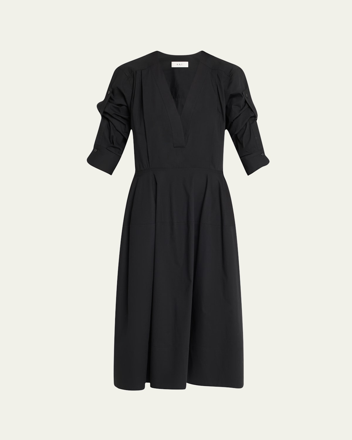 A.l.c Jordan Long-sleeve Tunic Dress In Black