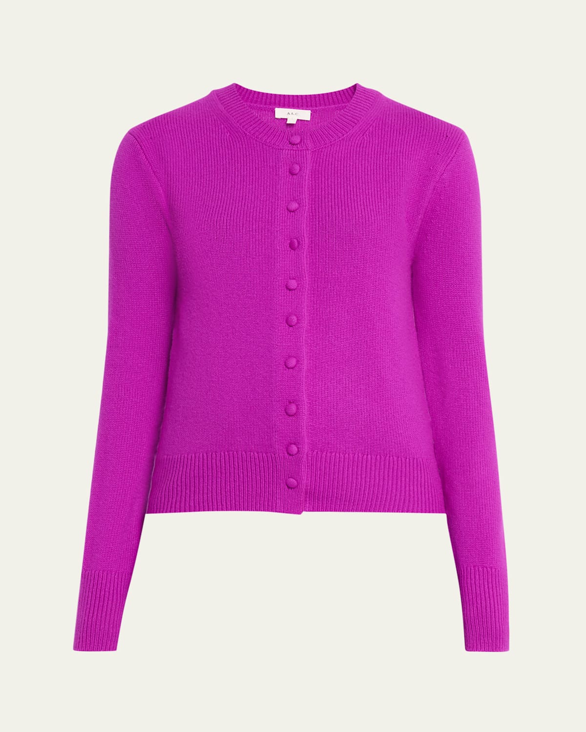 A.l.c Skyler Cropped Cashmere Cardigan In Pink