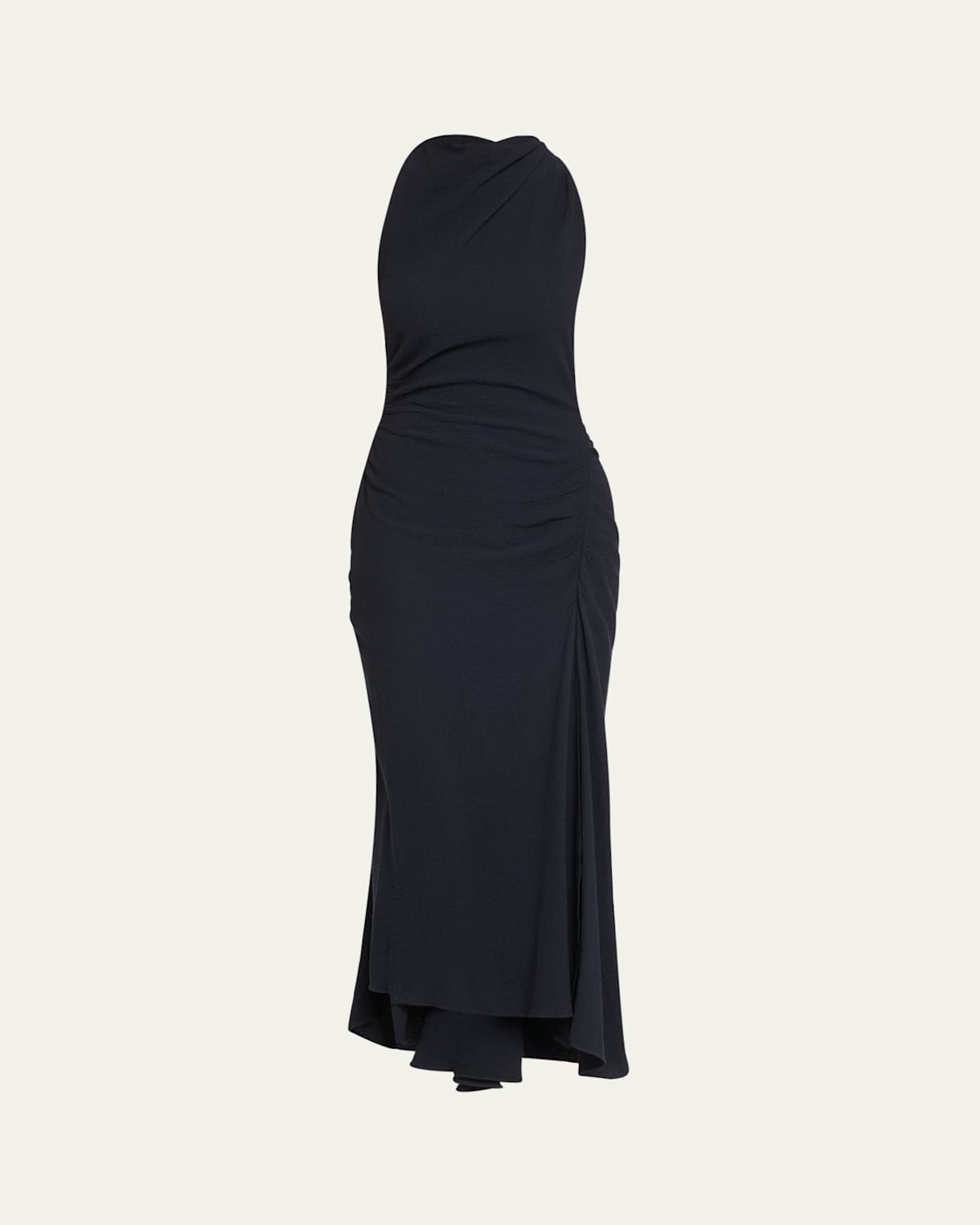 A.l.c Inez Draped High-neck Dress In Blue