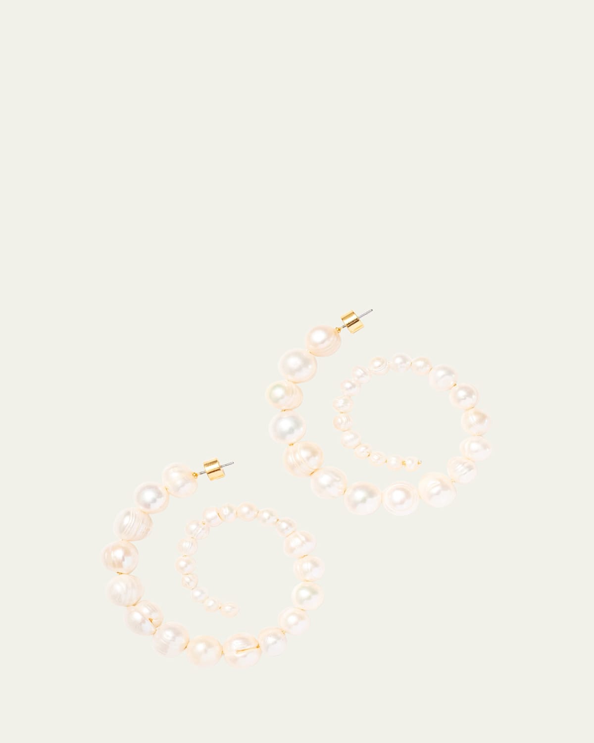 Bordeaux Pearl Hoop Earrings
