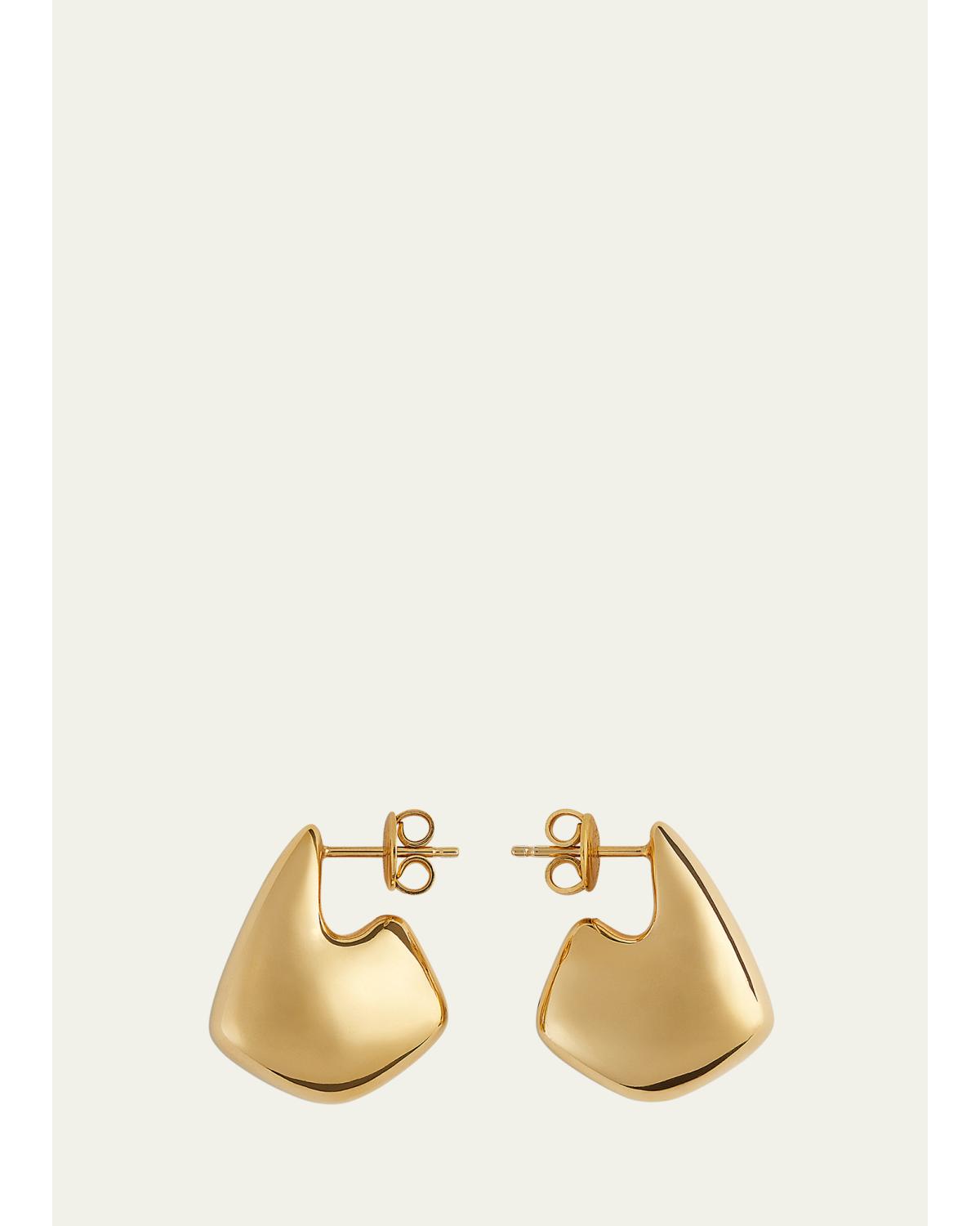Gold Finish Sculpted Earrings