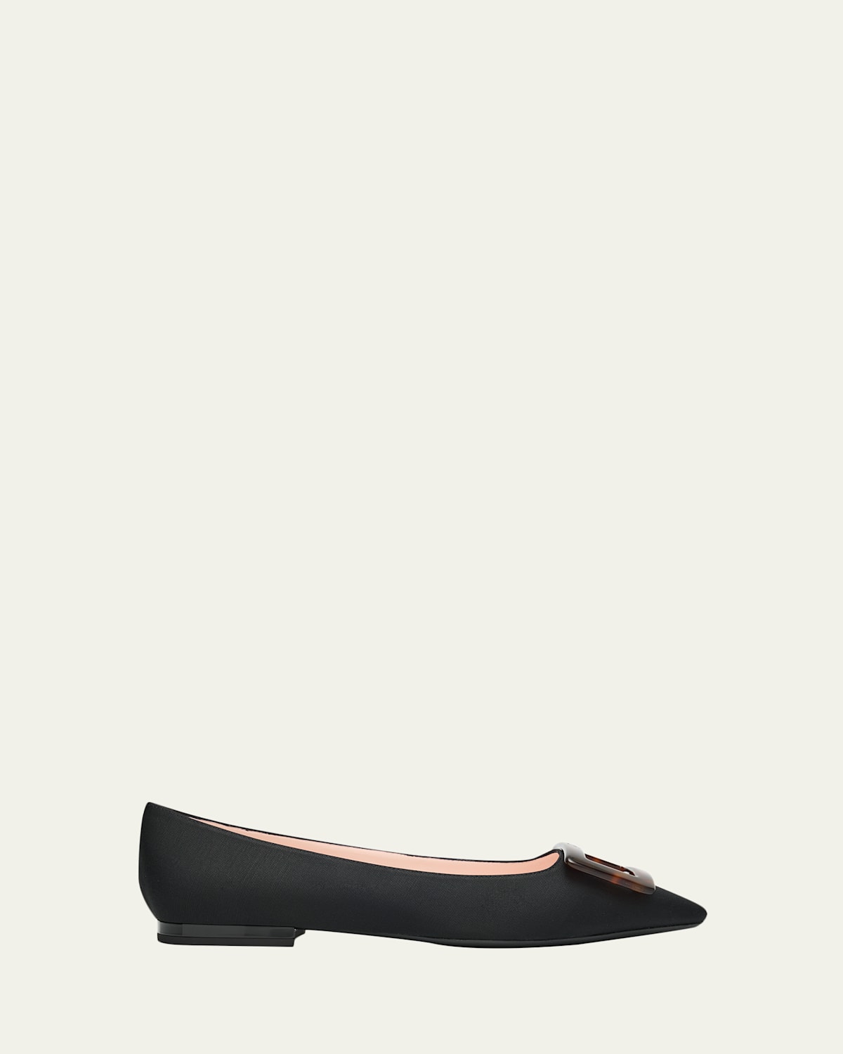 Roger Vivier Gommettine Turtle Flats In Black