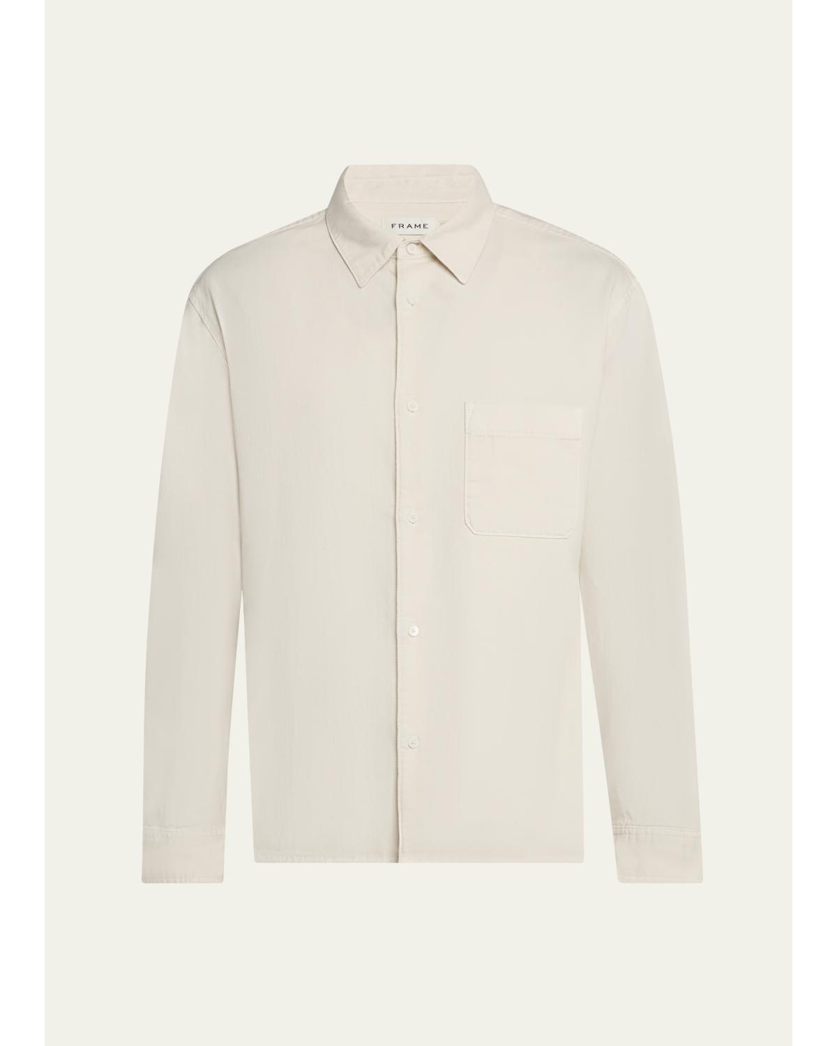 Men'S Cotton Modern-Fit Button-Down Shirt