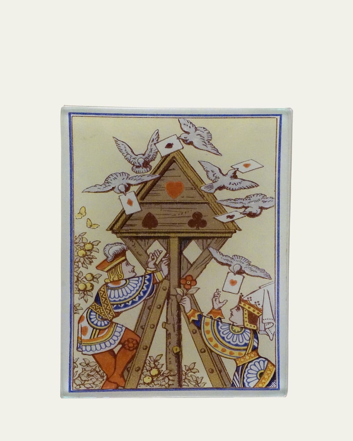 John Derian Bird House (card Back) Trinket Tray, 3.5" X 5"