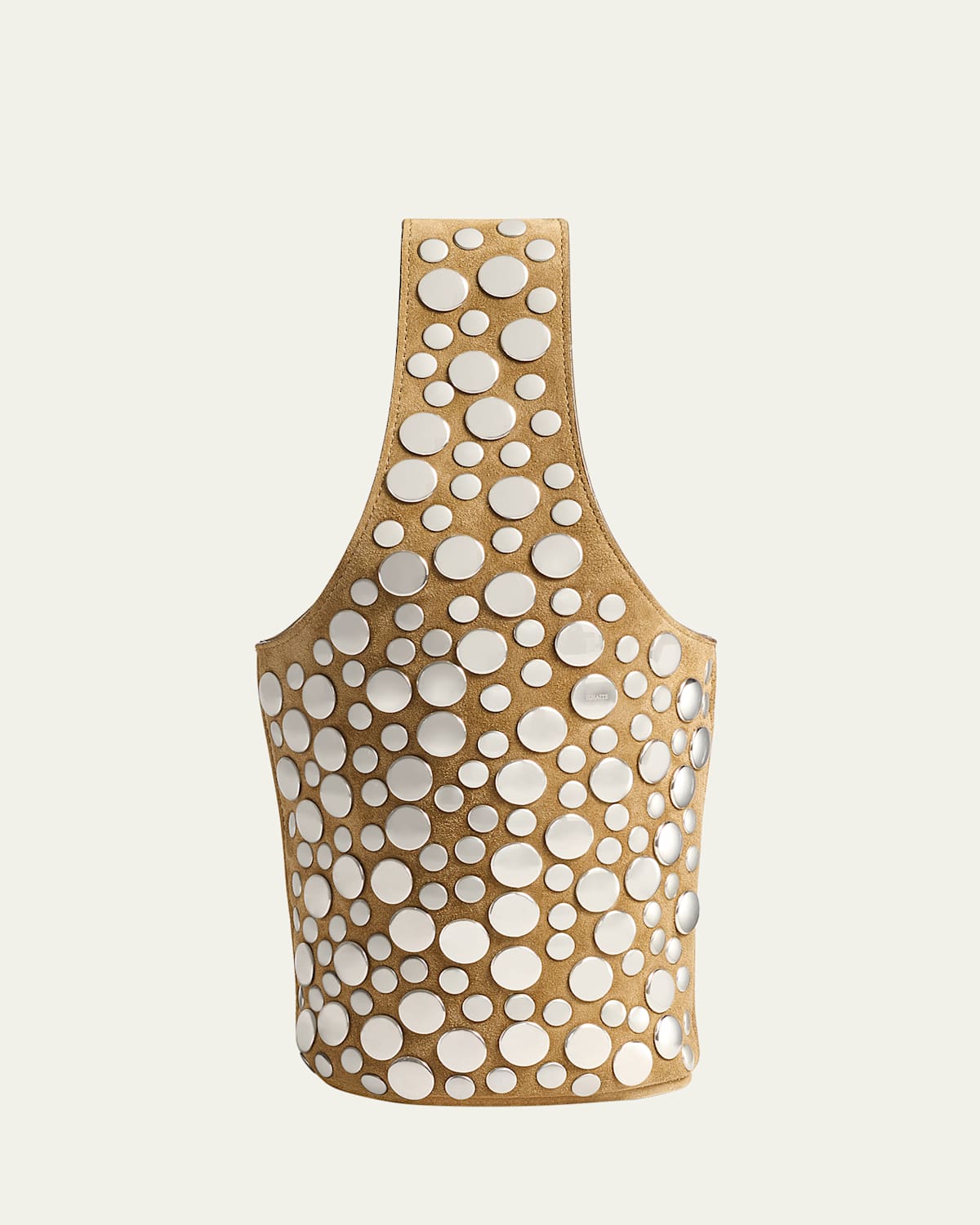 Khaite Livia Studded Suede Top-Handle Bag