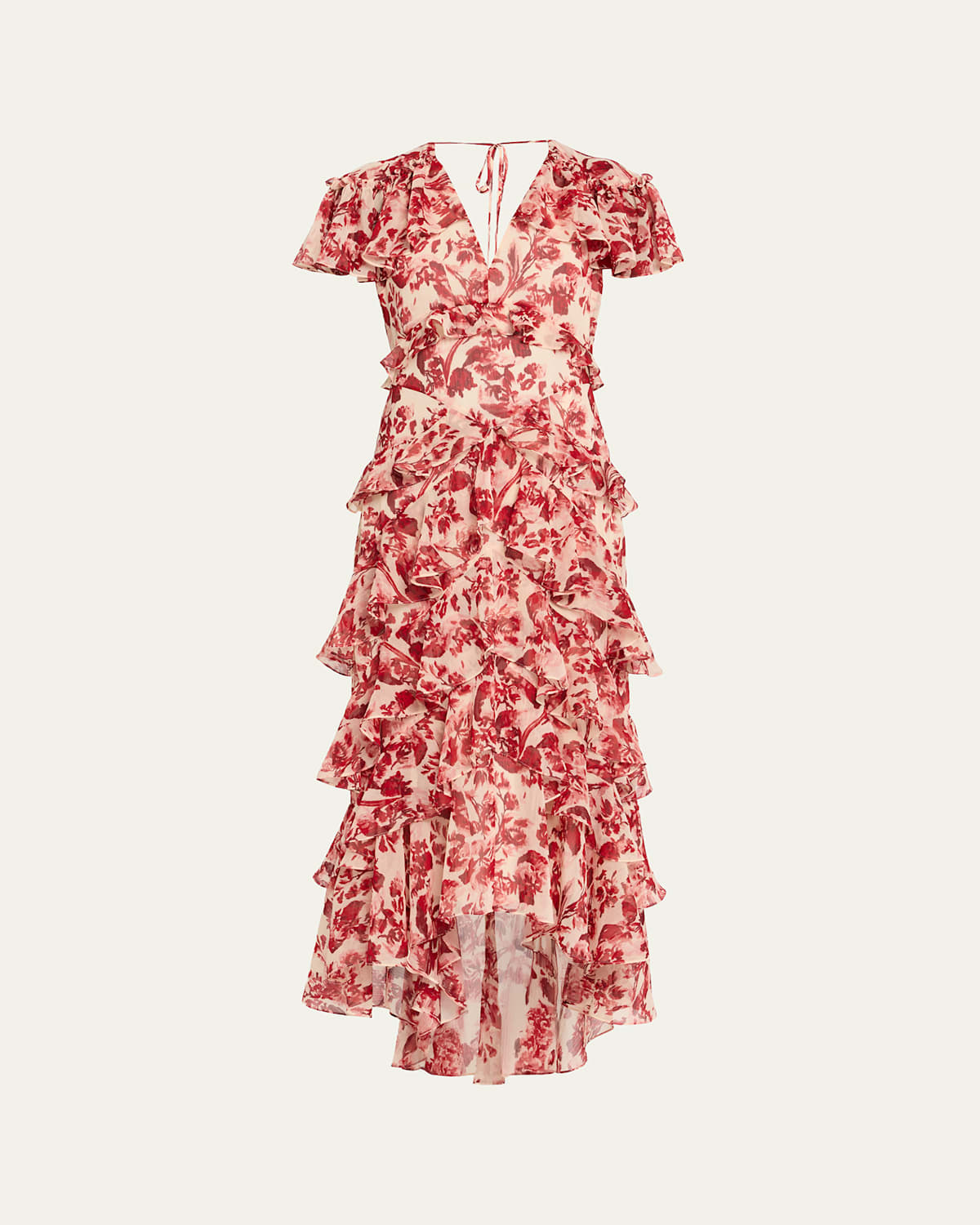 Cinq À Sept Tatum Floral Ruffled Maxi Dress