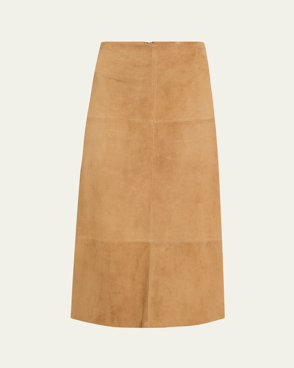 Proenza Schouler Nadia Pencil Suede Midi Skirt In Brown