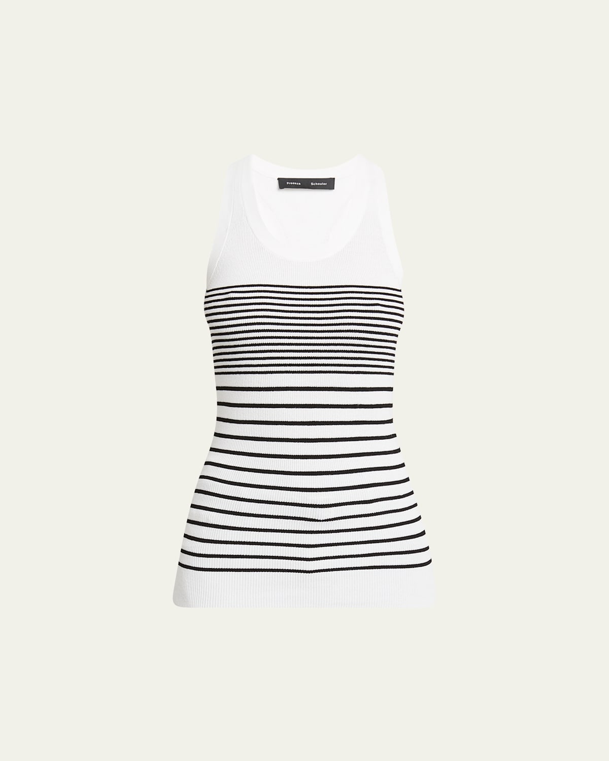 Proenza Schouler Roberts Stripe Ribbed Matte Tank Top