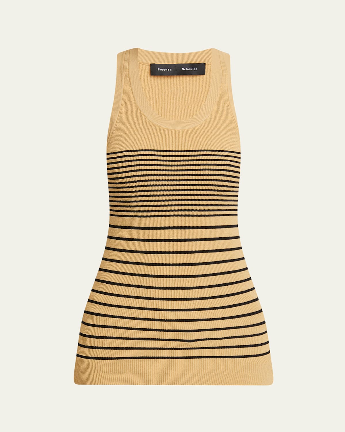 PROENZA SCHOULER ROBERTS STRIPE RIBBED MATTE TANK TOP 