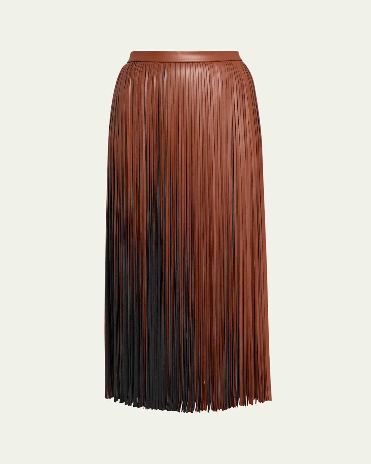 Veda Faux Leather Fringe Skirt