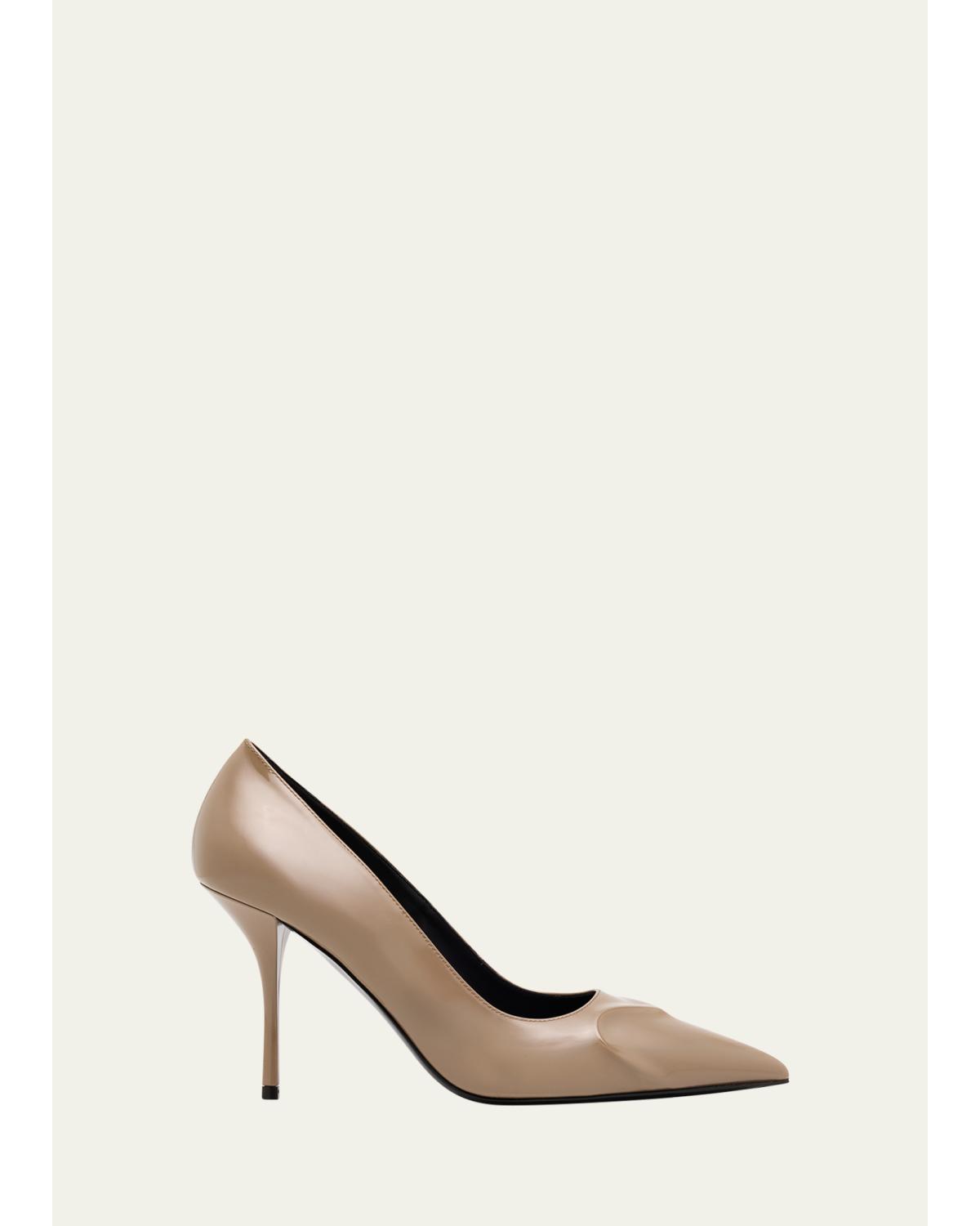 Patent Leather 3D Coeur Pumps