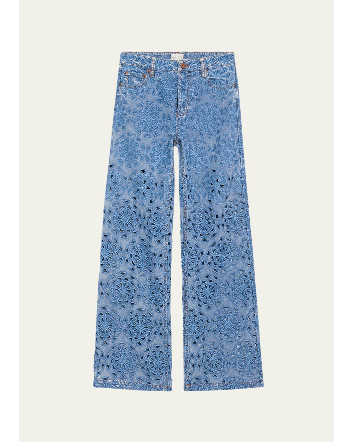 Weezy Laser-Cut Wide- Leg