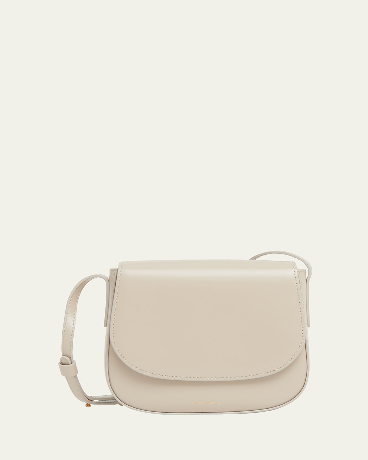 Mansur Gavriel Mini Classic Leather Saddle Crossbody Bag