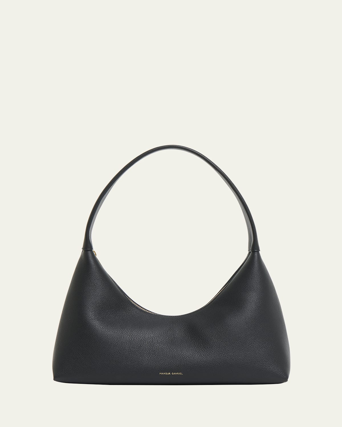 Mansur Gavriel Top-handle Leather Shoulder Bag In Black