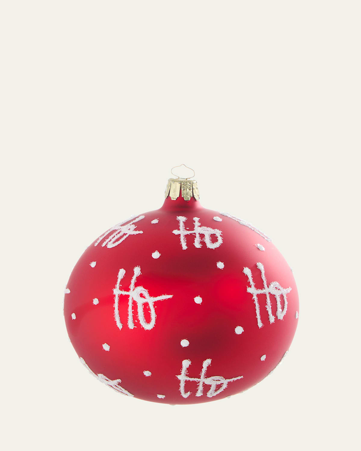 Bergdorf Goodman Ho Ho Ho Red Ball Ornament In Red