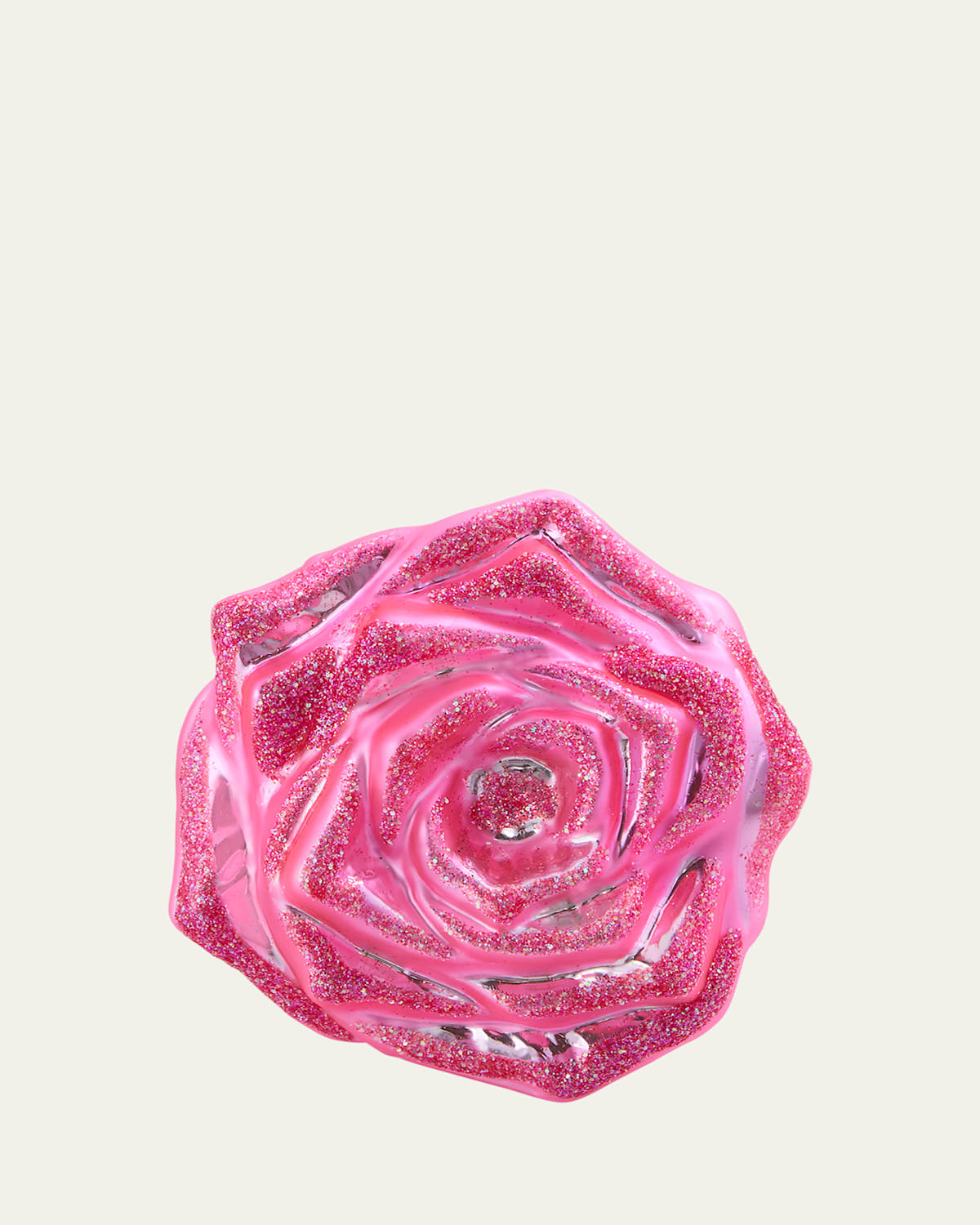 Bergdorf Goodman Pink Rose Clip-on Christmas Tree Decor In Pink