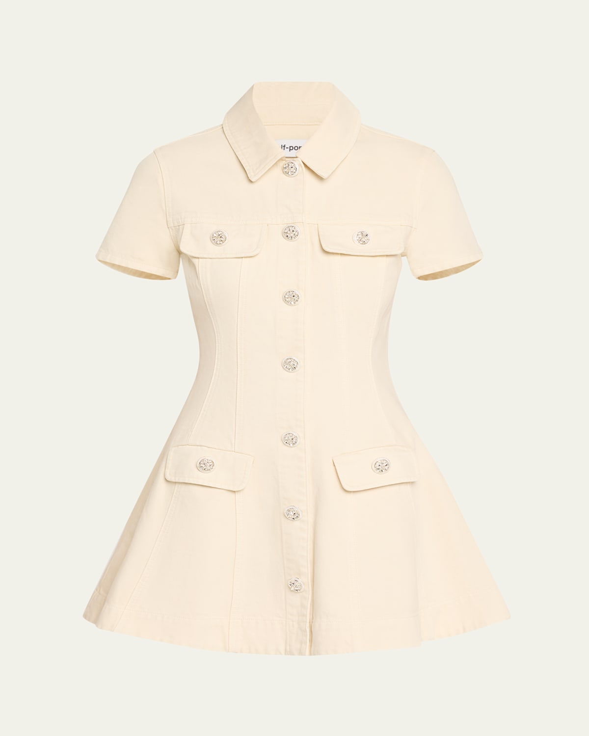 Structured Denim Mini Dress