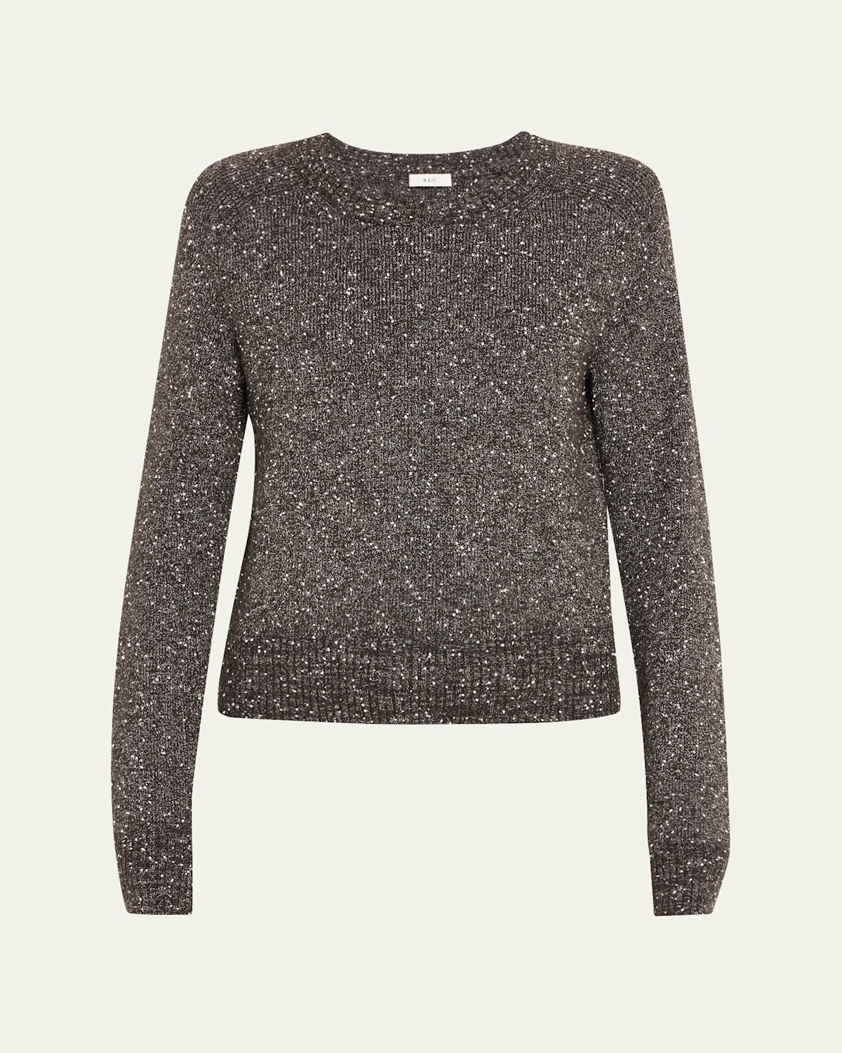 A.l.c Zoe Crewneck Bouclé Tweed Sweater In Gray