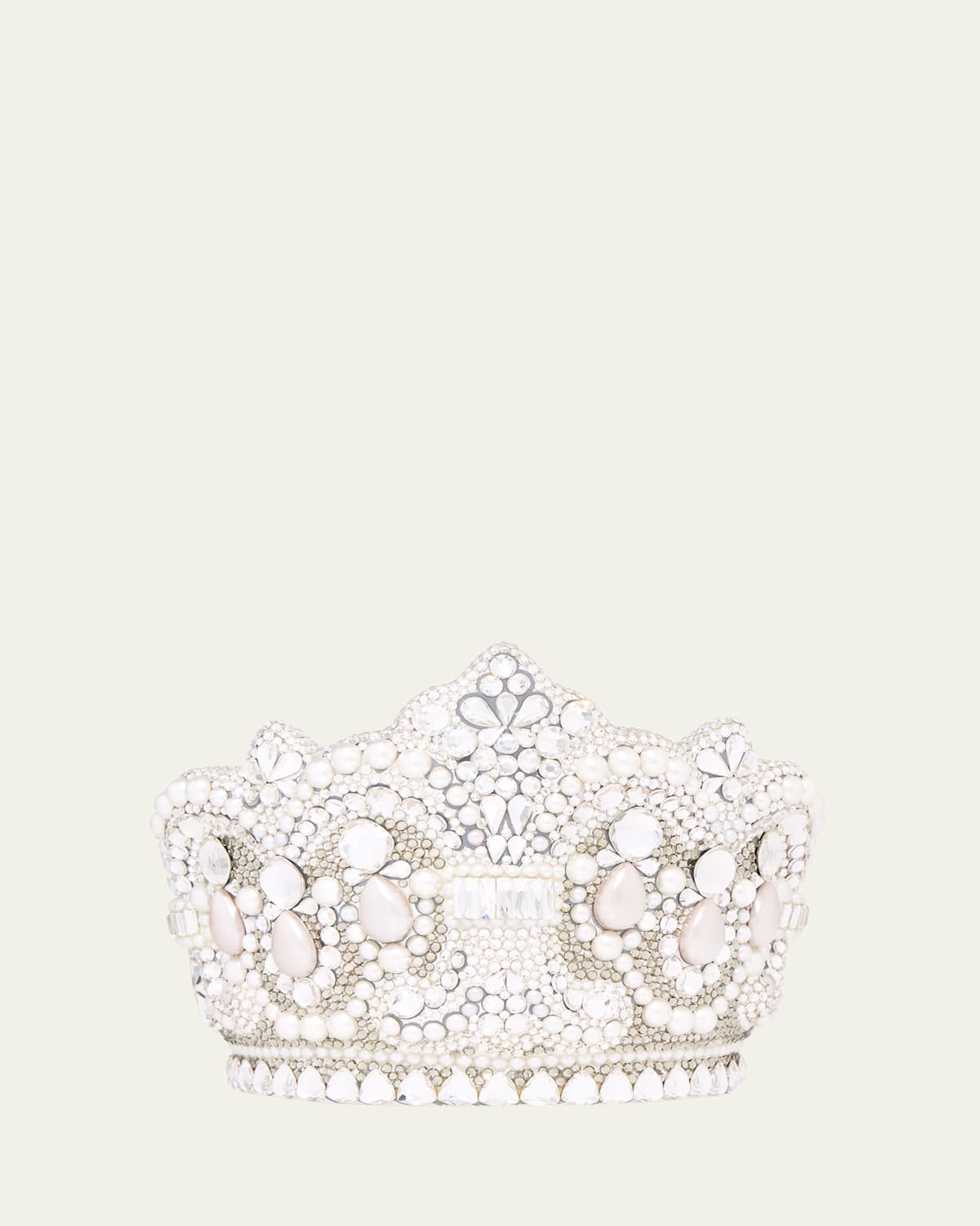 Judith Leiber Diana Crown Crystal Clutch Bag In Multi
