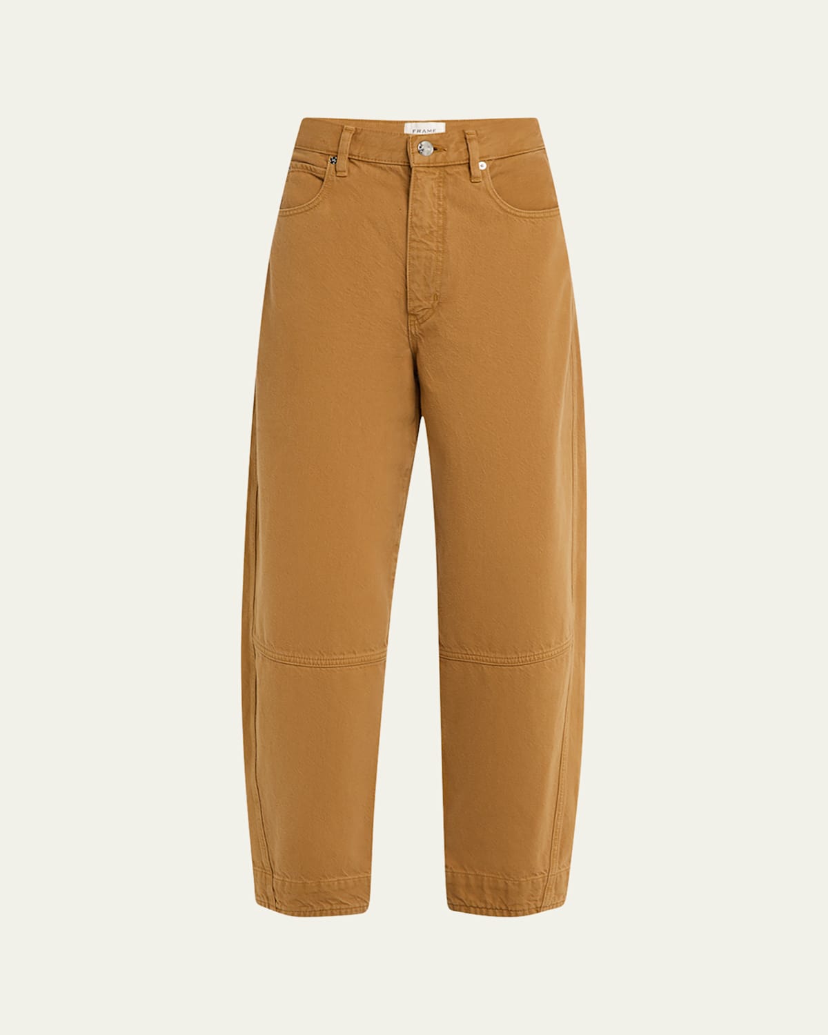 Frame The Twisted Barrel Jeans In Brown
