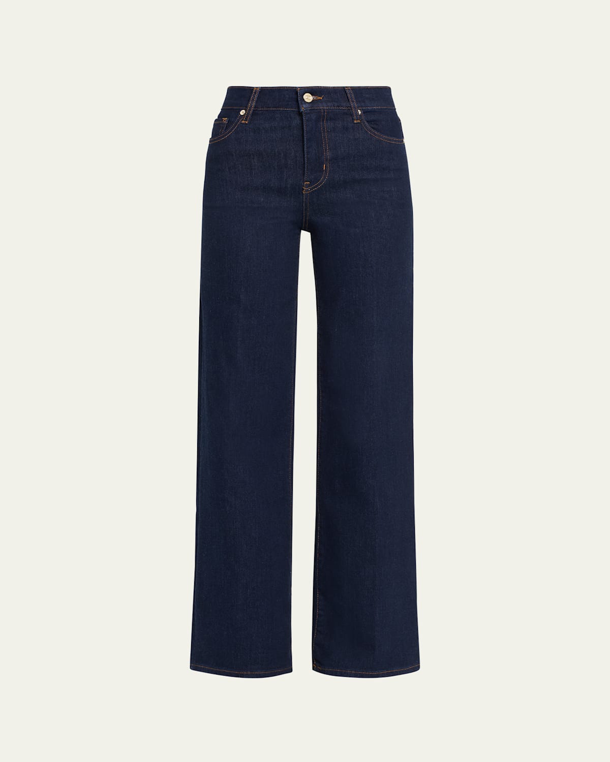 Frame Le Slim Palazzo Long Jeans In Blue