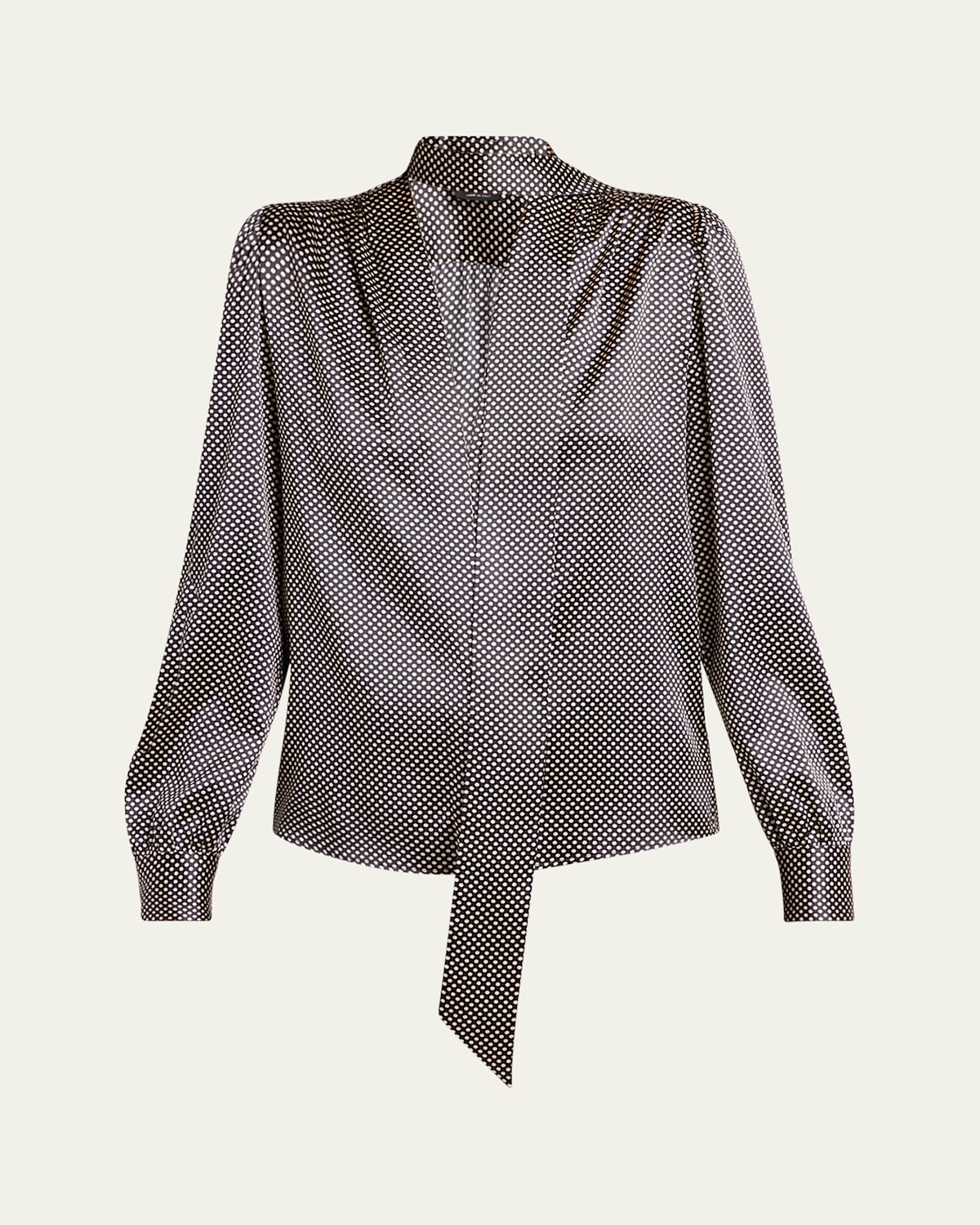 Tom Ford Polka Dot Silk Lavalliere Blouse