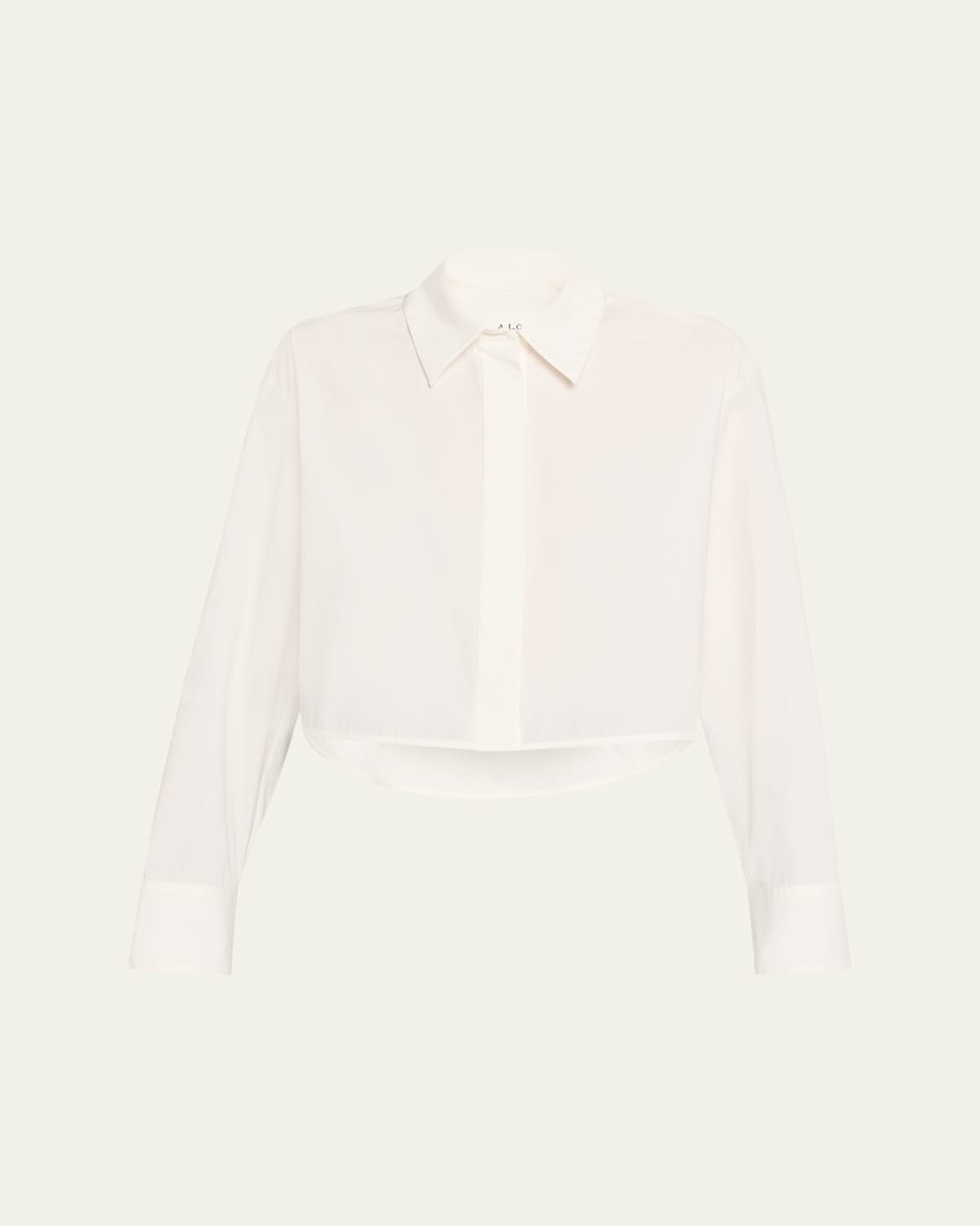 A.l.c Maude Cropped Button-front Top In White
