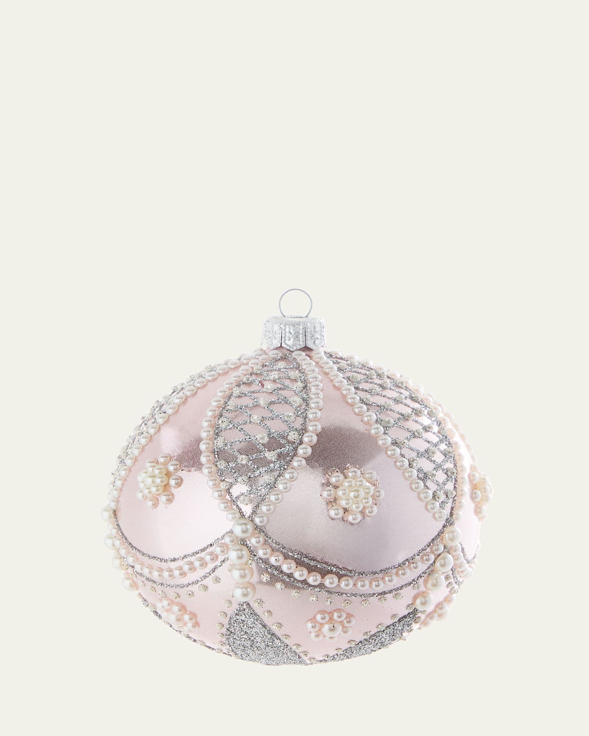 Bergdorf Goodman Pearly Metallic Pink Ball Ornament In Pink