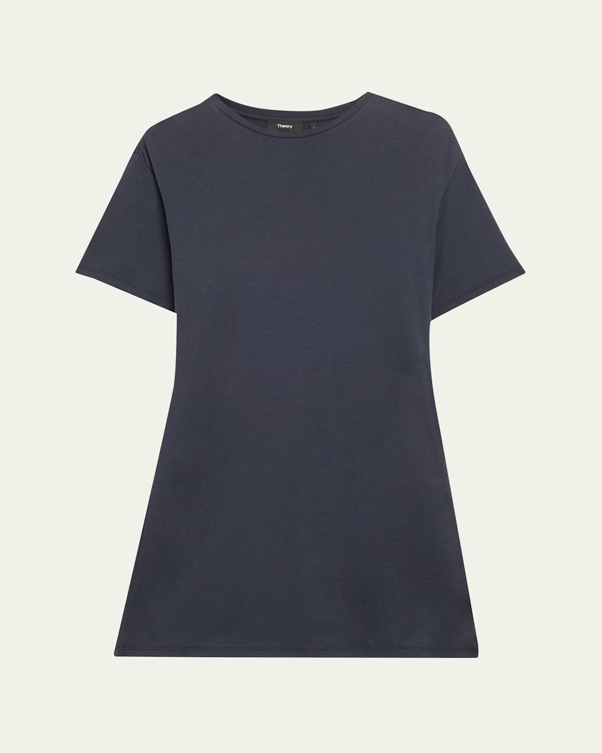 Theory Gathered Shoulder T-shirt Dress In Blue