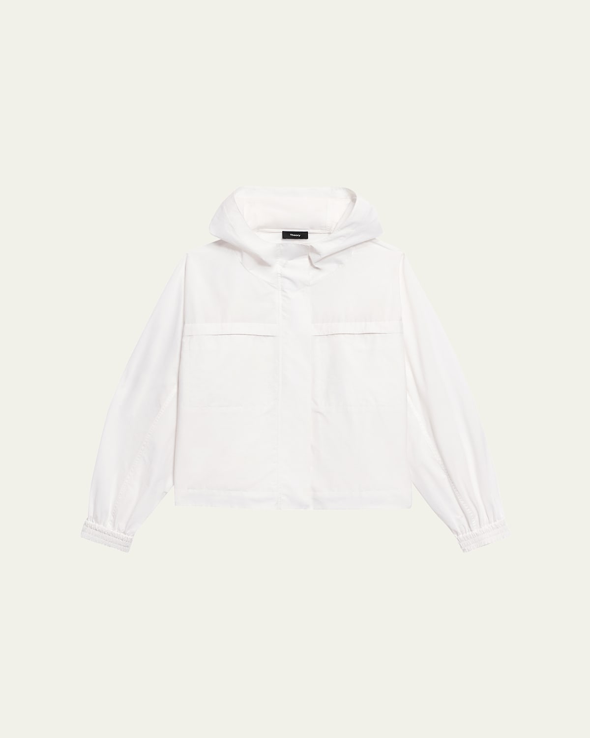 Theory Gathered Hooded Jacket In White