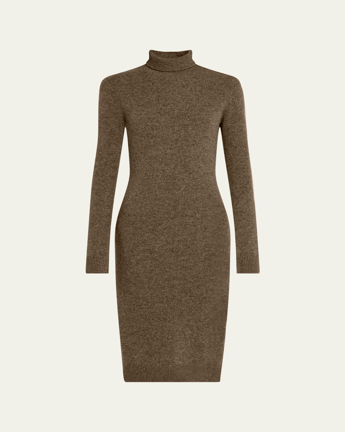 Mm6 Maison Margiela Wool-blend Turtleneck Sweater Dress In Brown