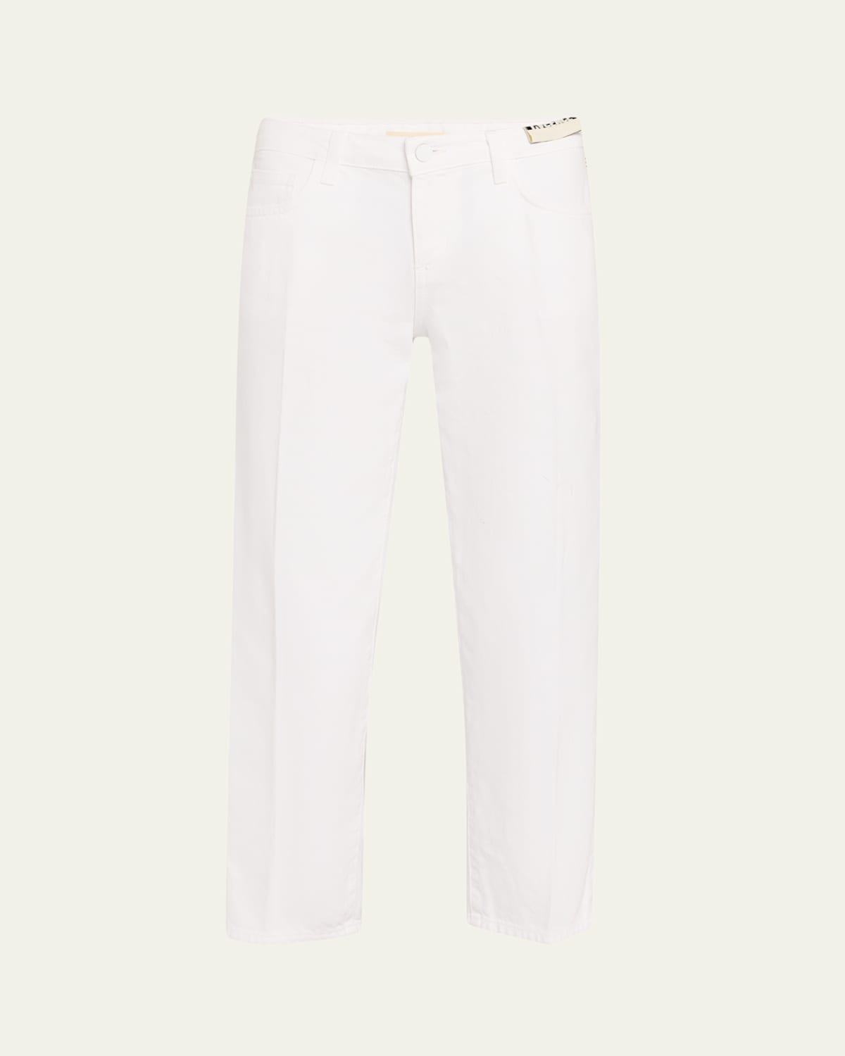 L'agence Blaine Low-rise Crop Straight Jeans In White