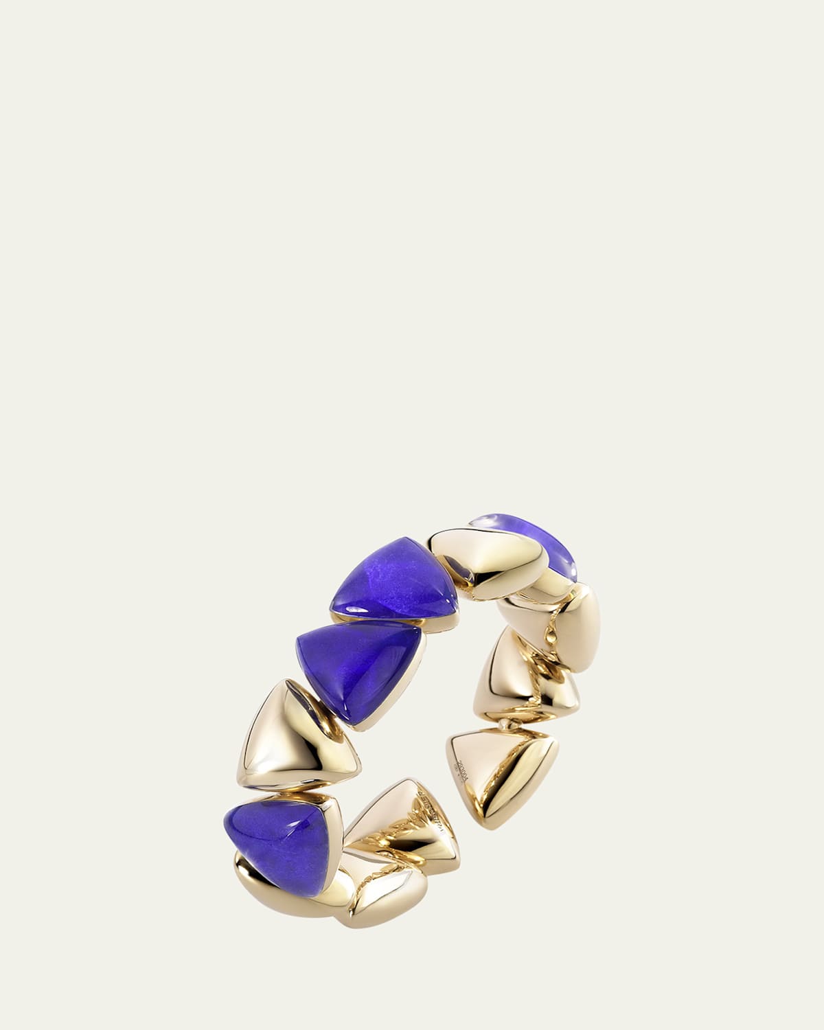 18K Rose Gold Lapis and Rock Crystal Freccia Bracelet