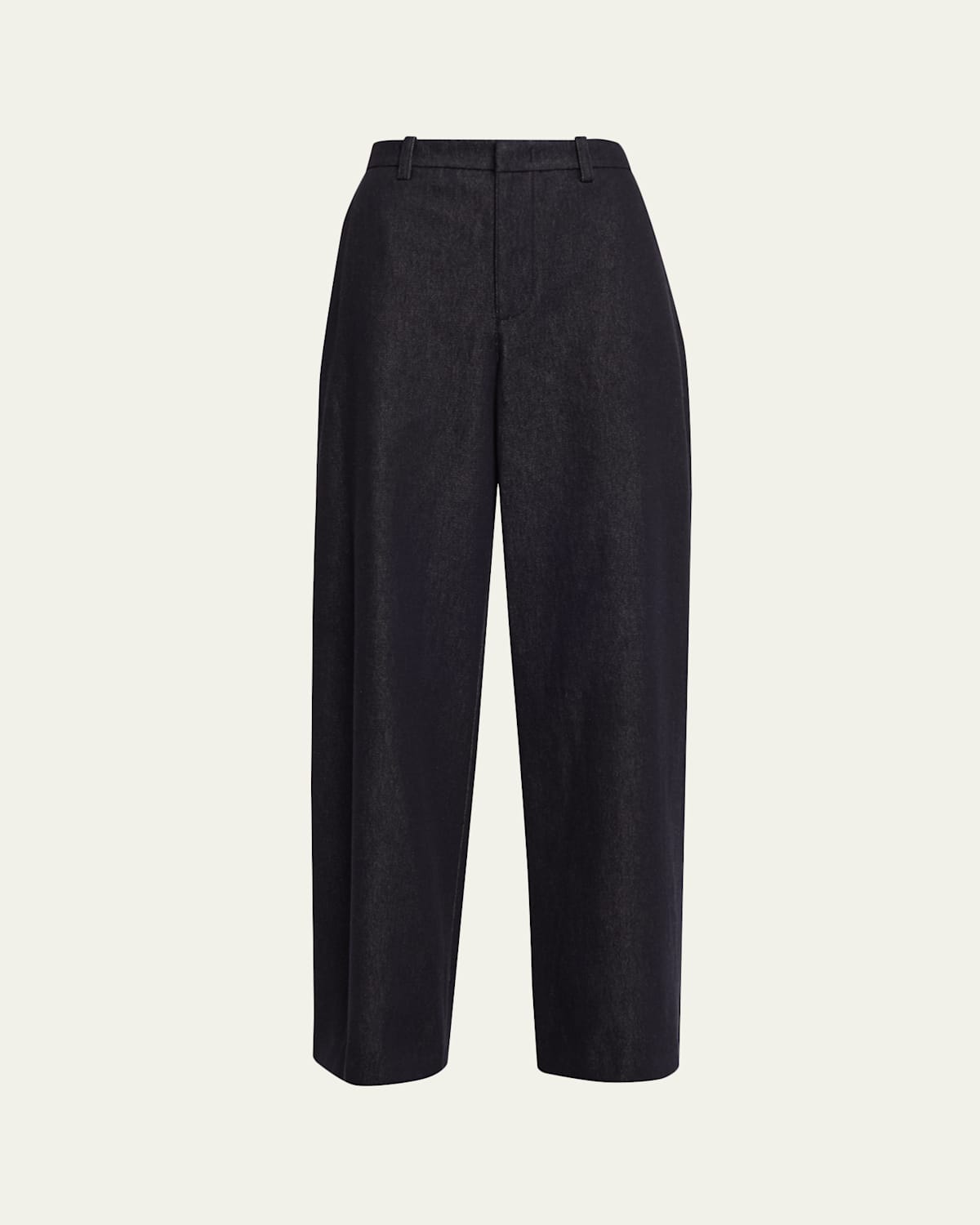 Vince High-rise Cotton Twill Pants In Purple