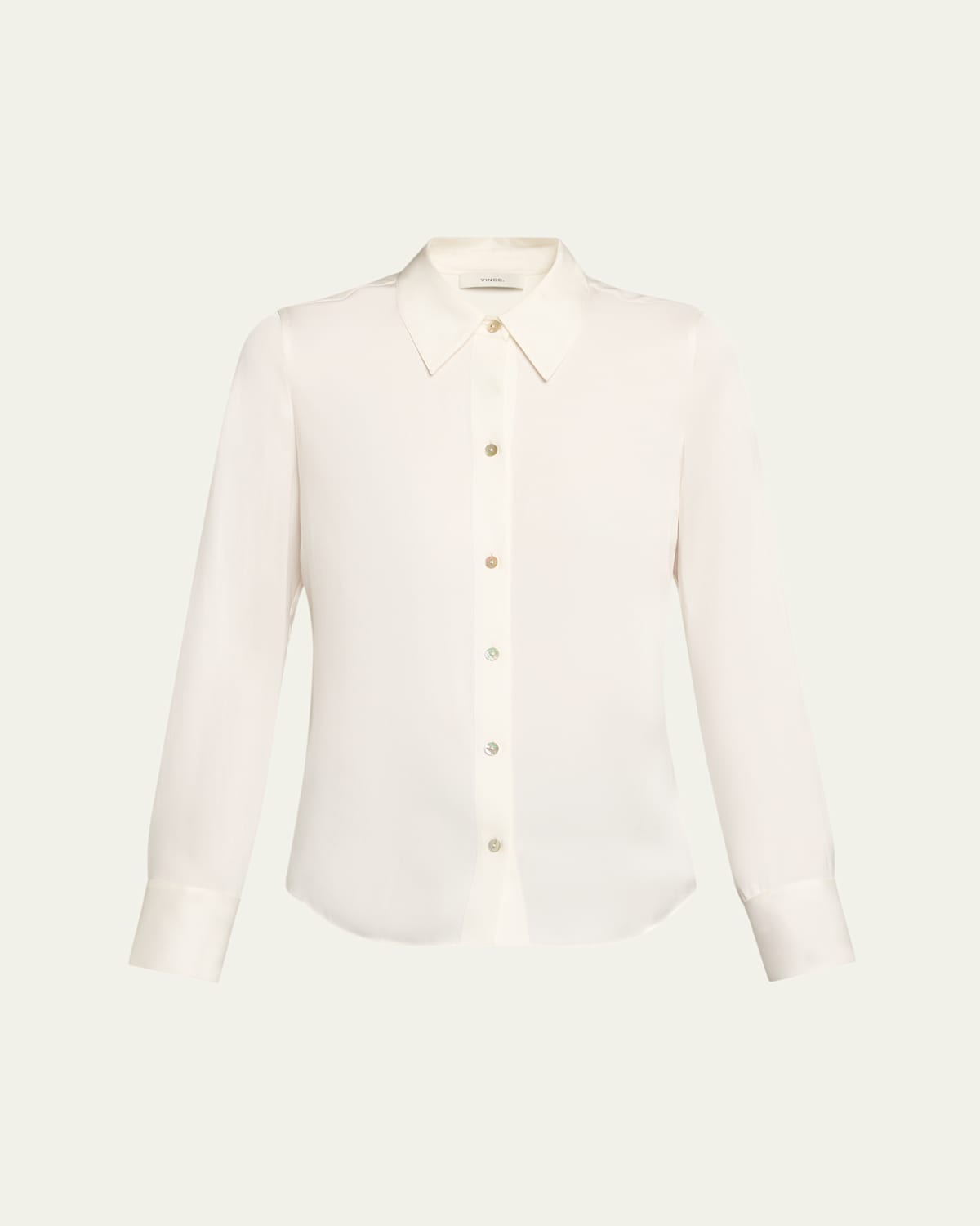 Vince Classic Slim-fit Shirt In Brown