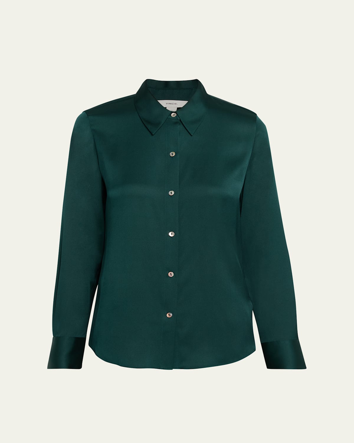 Vince Classic Slim-fit Shirt In Green