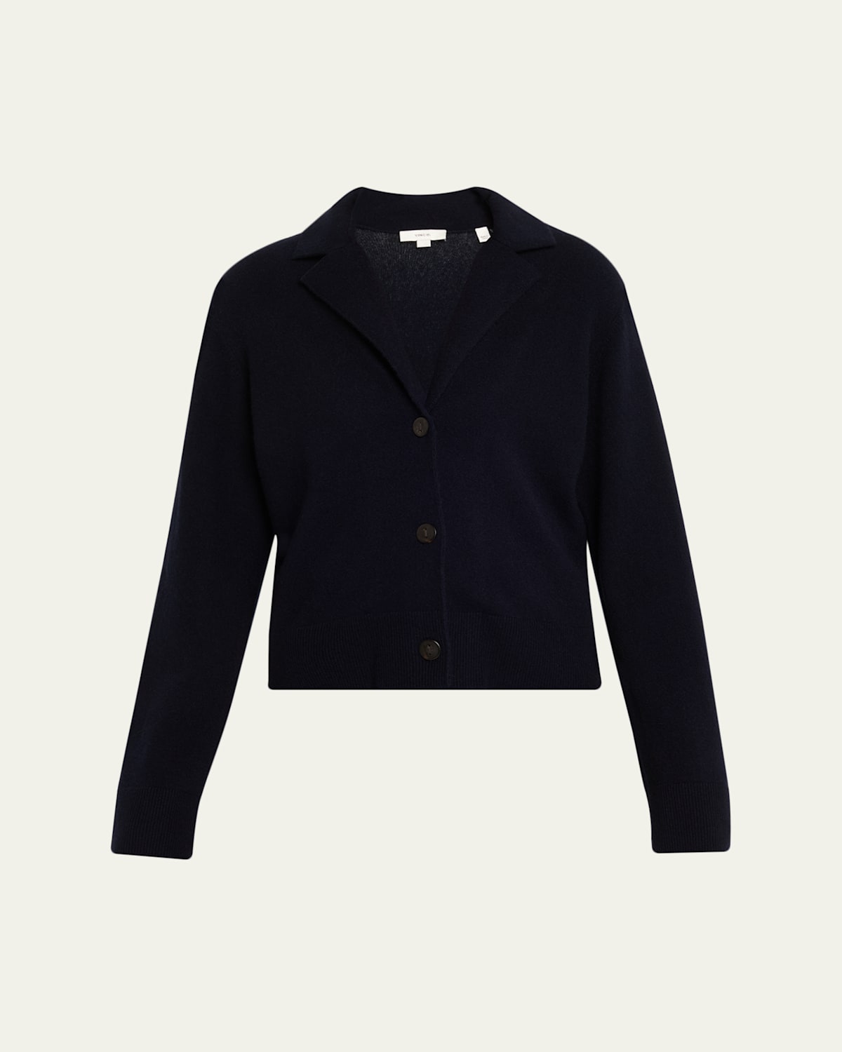 Vince Lapel Button Cardigan In Blue