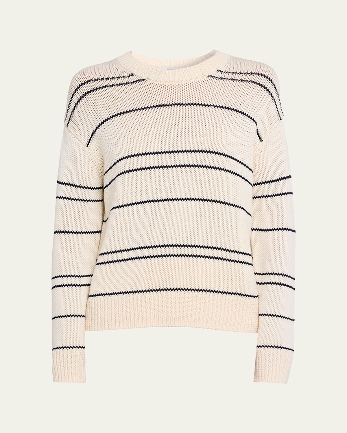 Vince Variegated Stripe Wool Blend Sweater In Pink