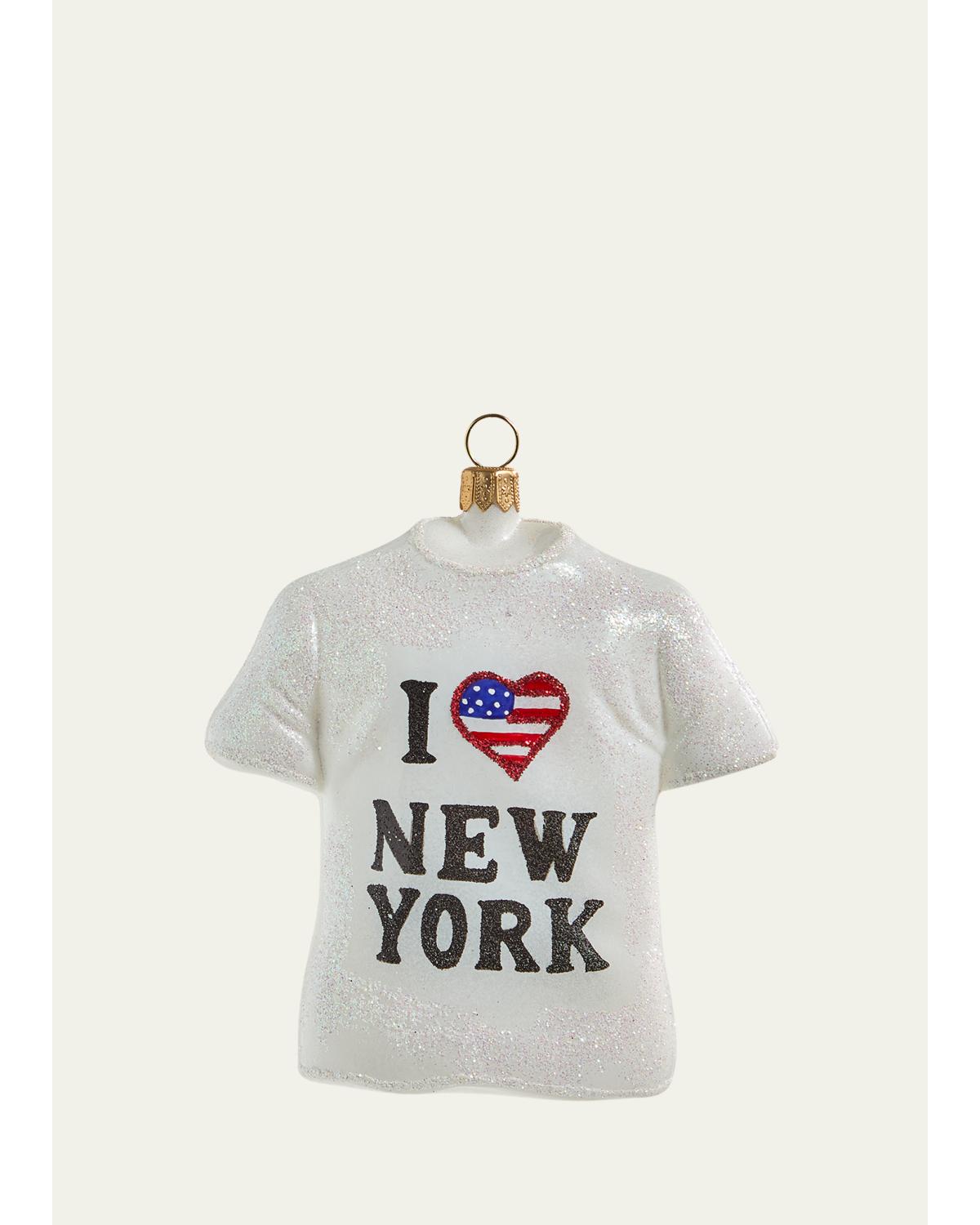 I Love NY Shirt Christmas Ornament