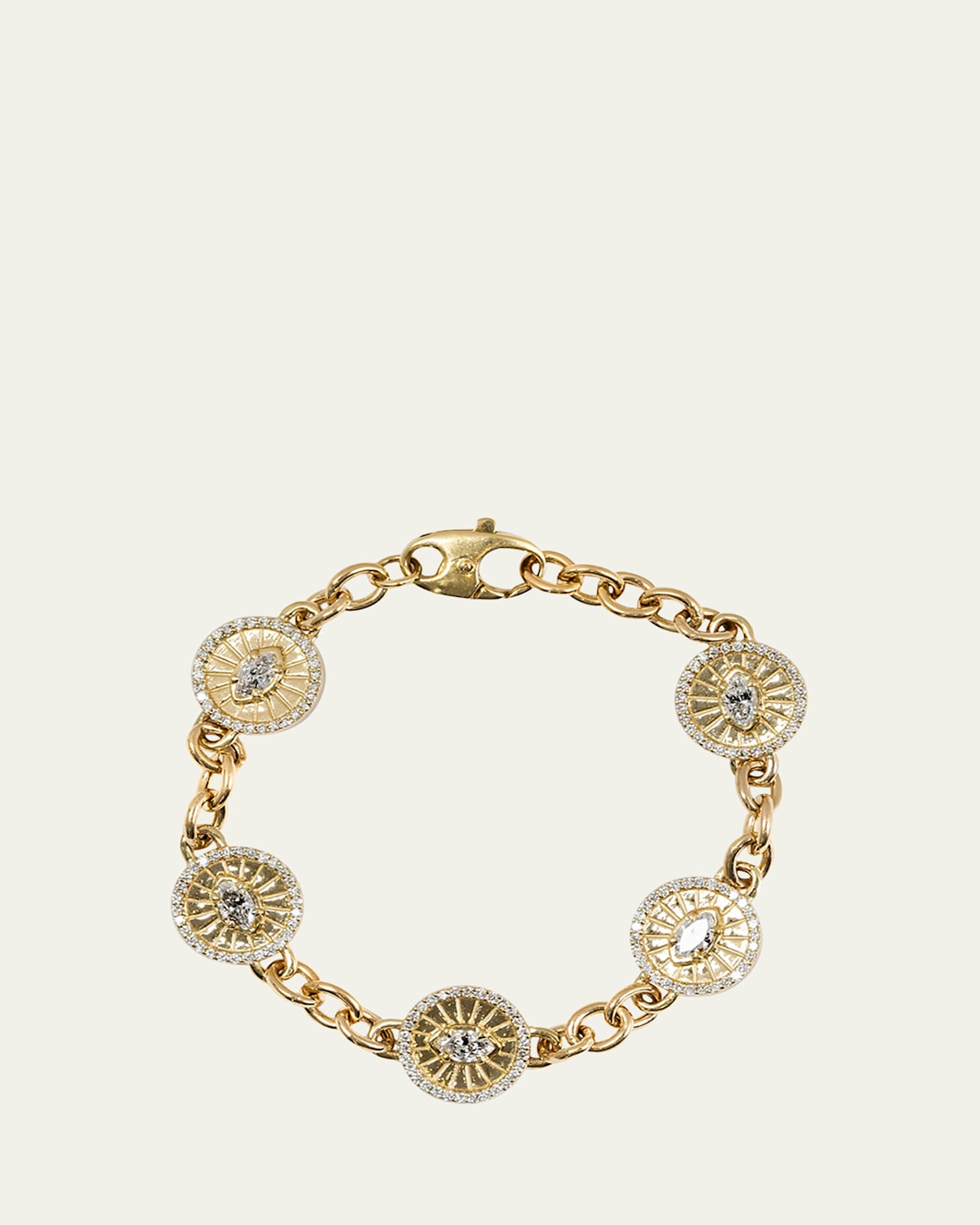 Evil Eye Medallic Chain Bracelet