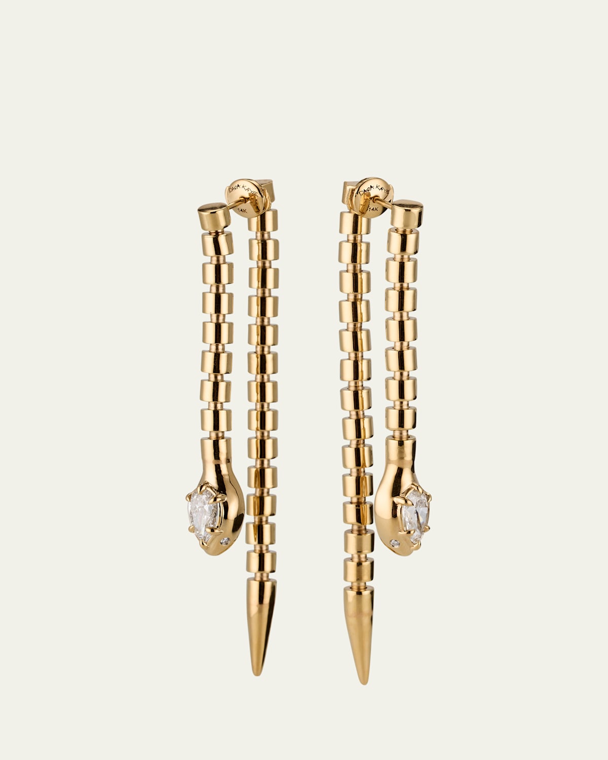 Serpent Front-Back Earrings