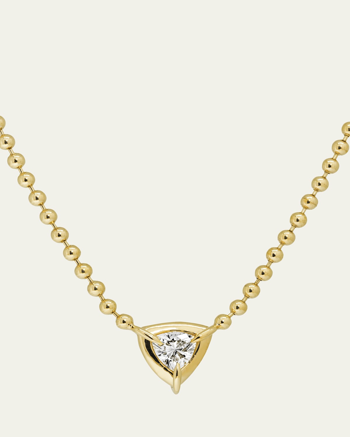 Solar Drop Trillion Solitaire Necklace