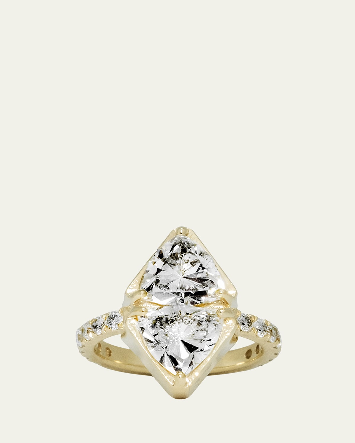 Trillion Talisman Double Shield Statement Ring