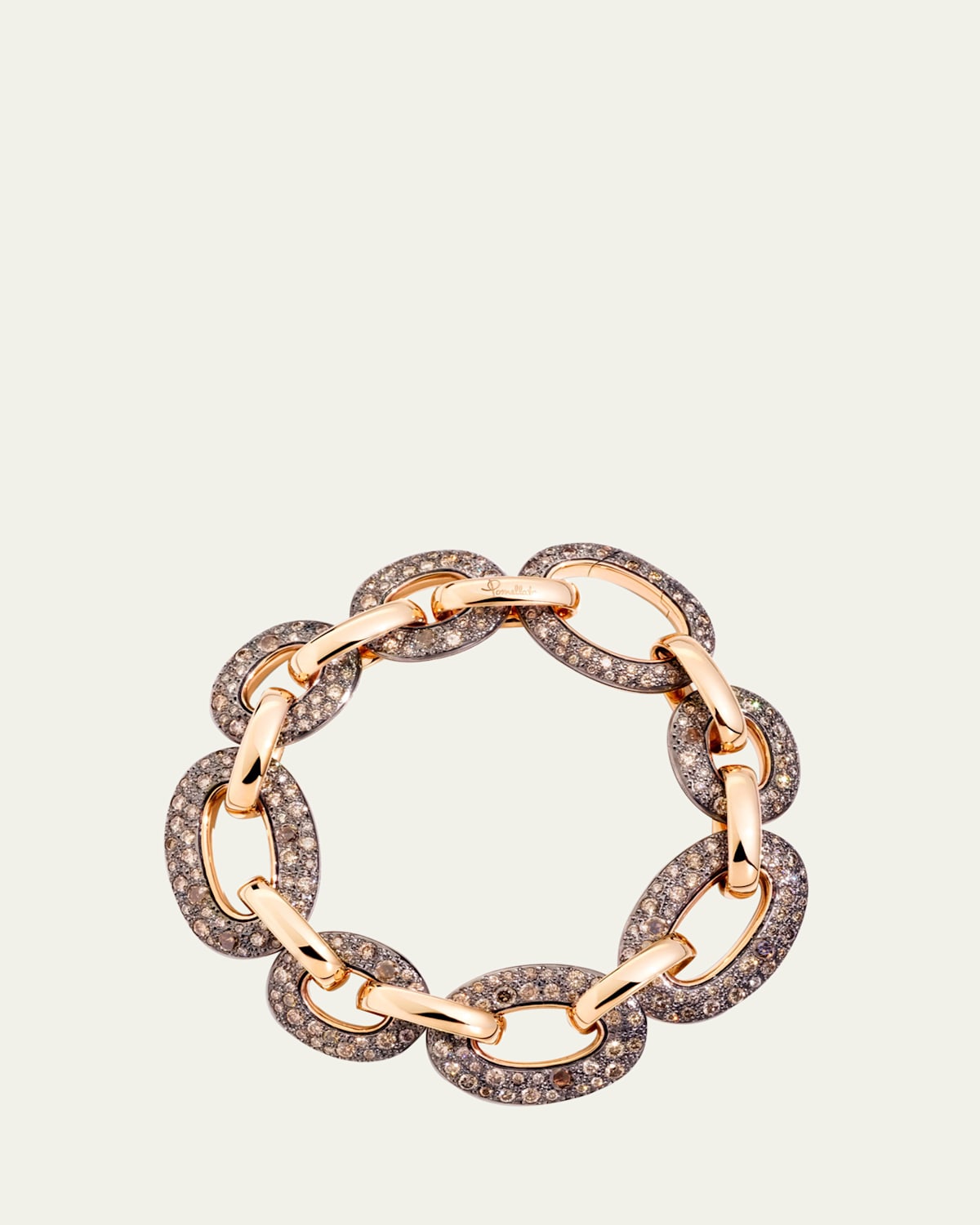 18K Catene Brown Diamond Link Bracelet