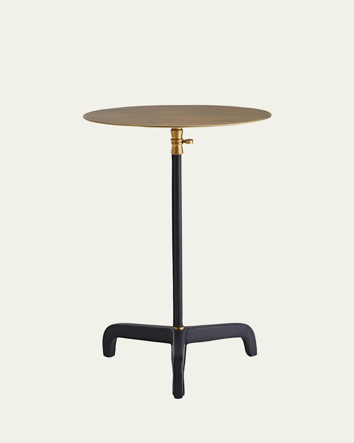 Arteriors Addison Adjustable Leather Accent Table In Navy